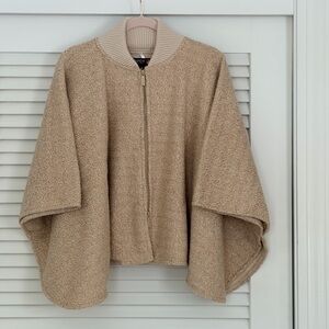 Elegant Beige Cape Coat for Women